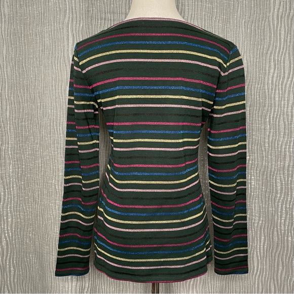 Boden long sleeve metallic stripe top - Picture 2 of 7